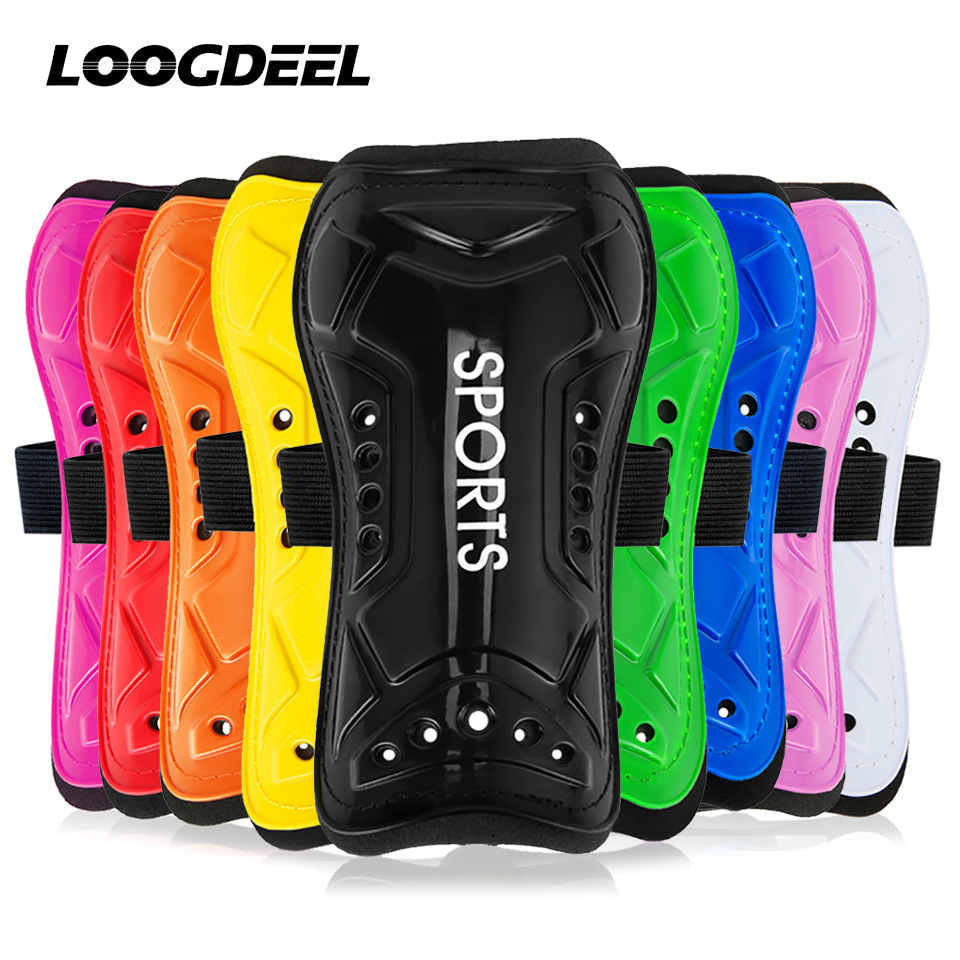 Loogdeel 1 Pairs Shin Guards Youth Adults Shin Pads Soccer Shinguards Children Football Games Sports PVC Leg Protective Board