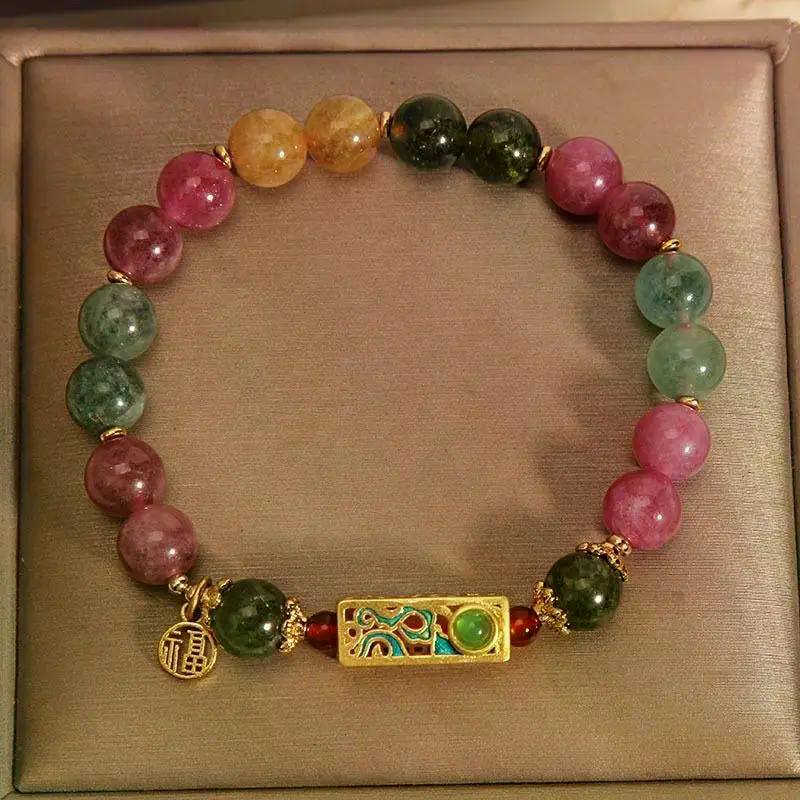 New Chinese Style Jade Bracelet Women Vintage Necklace Handmade Natural Stone Bead Hand Rings Women Jewelry Accessories