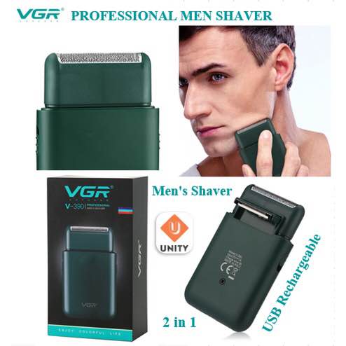 VGR Portable Car Travel Single Blade Male Men Mini Push Alternative Beard Trimmer Razor Cordless Electric Shaver Hair Remov