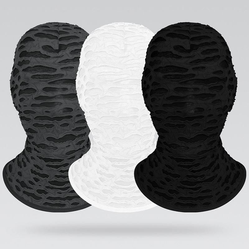 New style holeless transparent Halloween headgear with holes for funny role-playing full-face mask