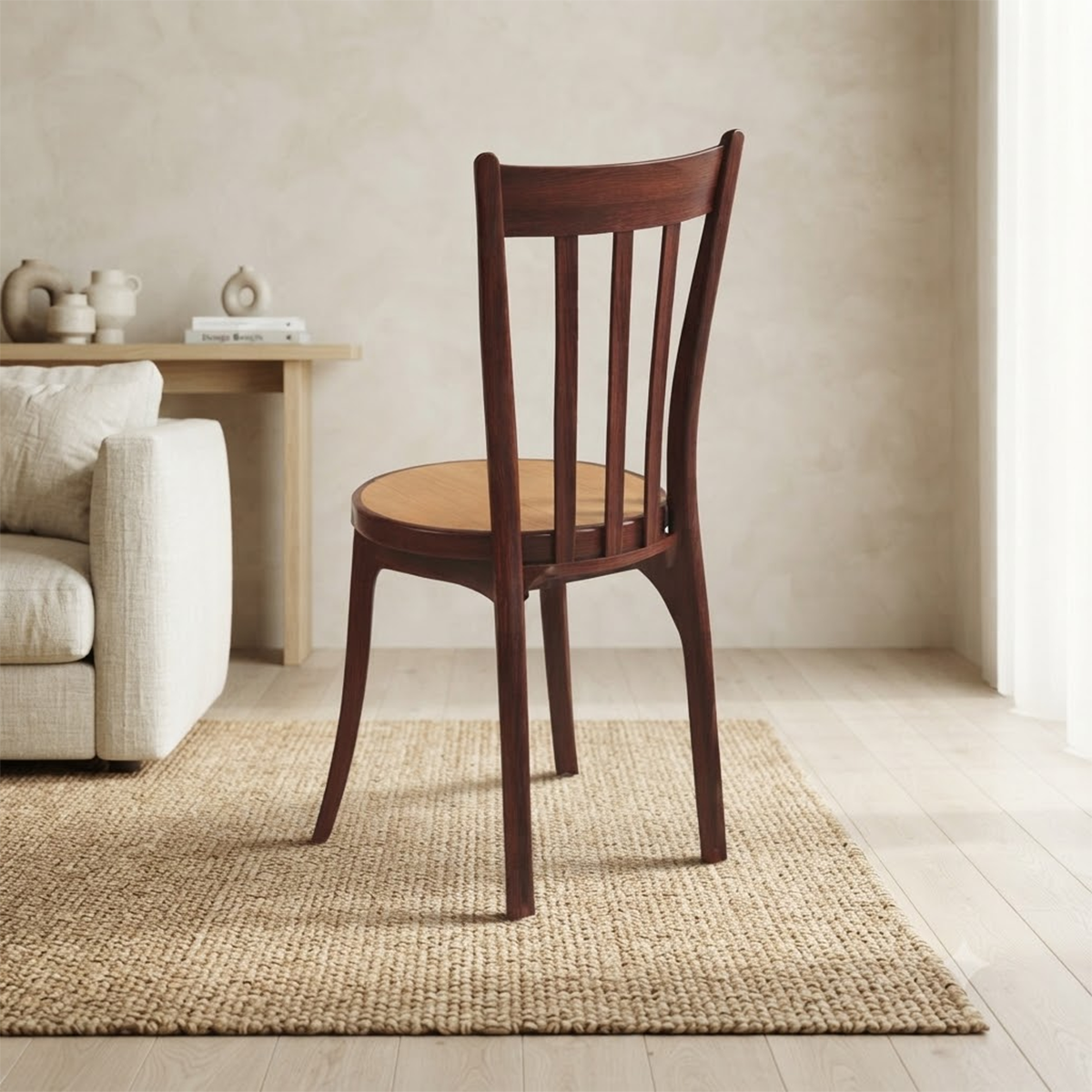 Supreme Antik Chair in Rich Brown Finish for Elegant Vintage Style and Durable Comfortable Seating Solution