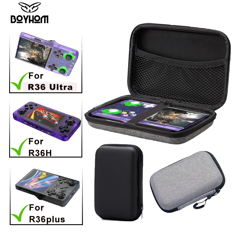 Original BOYHOM R36S R36 Ultra Handheld Console Case EVA Shockproof Hard Shell Protective Storage Bag Pocket Gaming Accessories