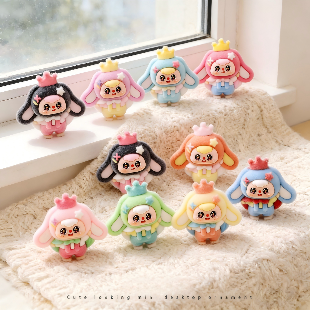 10PCS Cape Girl Cute Desktop Ornament Mini Resin Figurines Blind Box Car Dashboard Decor Fairy Garden Landscape Decor