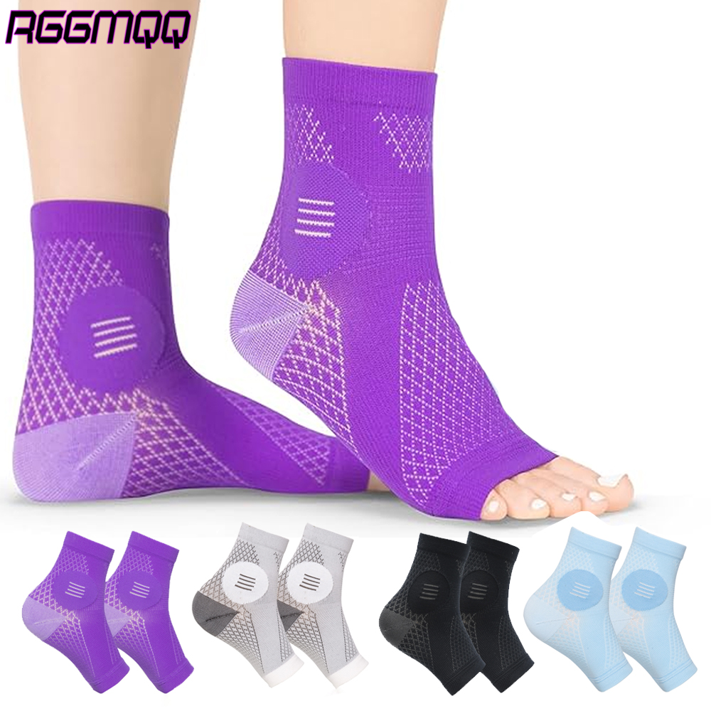 1Pair Neuropathy Socks - Compression Diabetic Toeless Foot Sleeves for Ankle Gout,Plantar Fasciitis Relief Brace for Men Women