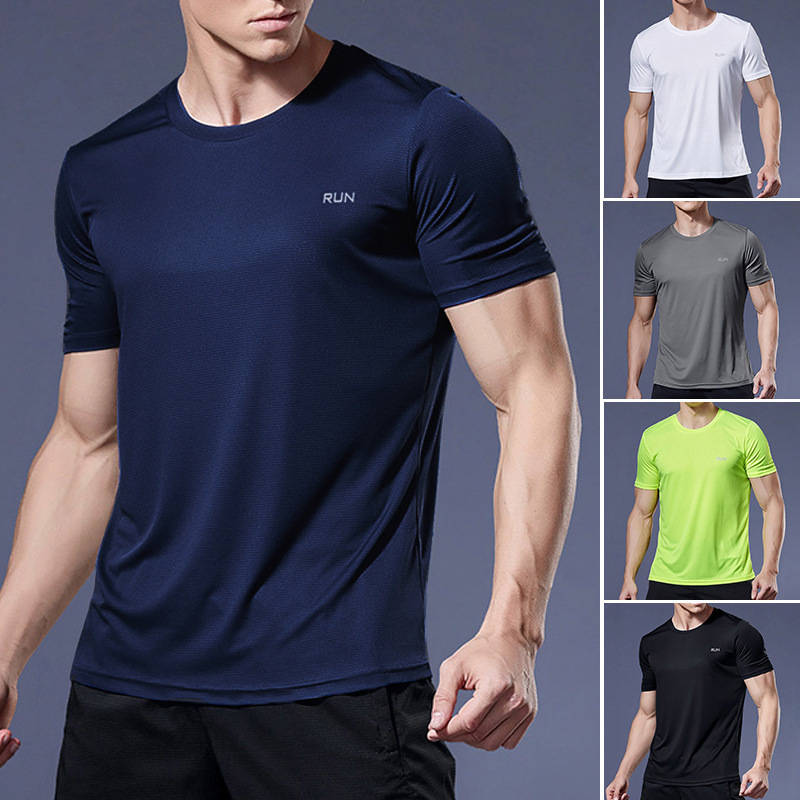 Men Quick Dry Running T-Shirts Compression Vest Sleeveless Quick-Drying Jersey Training Shirt Gym Mens Tank Top