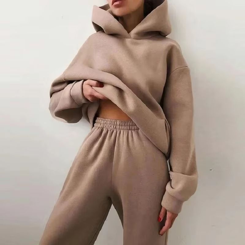 2025Hot Sales Womens Tracksuit Print Sports Hoodies for Women Suit Jogging Sweatshirts+Pants 2 Pcs Sets Casual Woman Pants Sets