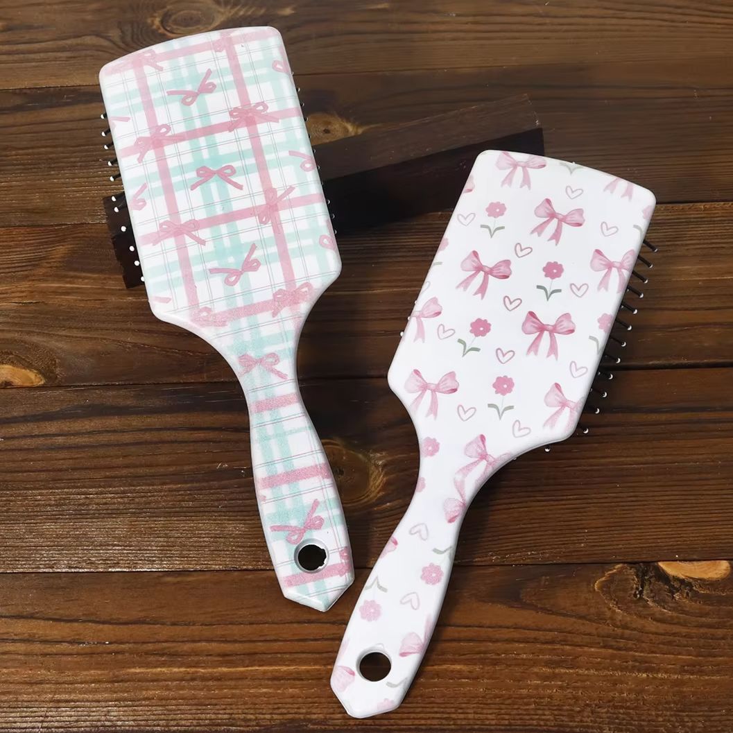 1pc butterfly knot pattern airbag massage comb-anti-static,with smooth styling,combing, and knotting,Special for real hair