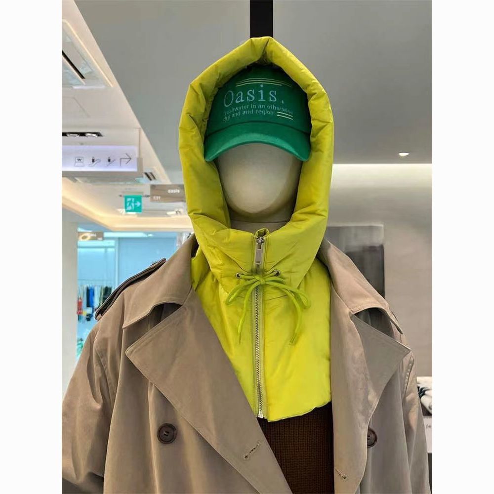 Autumn and winter designer cotton hooded fake collar fashionable simple comfortable warm windproof cold hat men and women