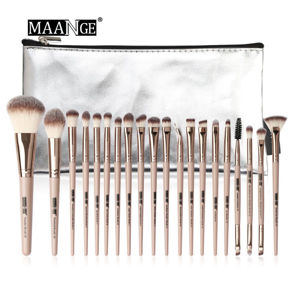 MAANGE 20pcs Professional Makeup Brushes Set Eye Shadow Powder