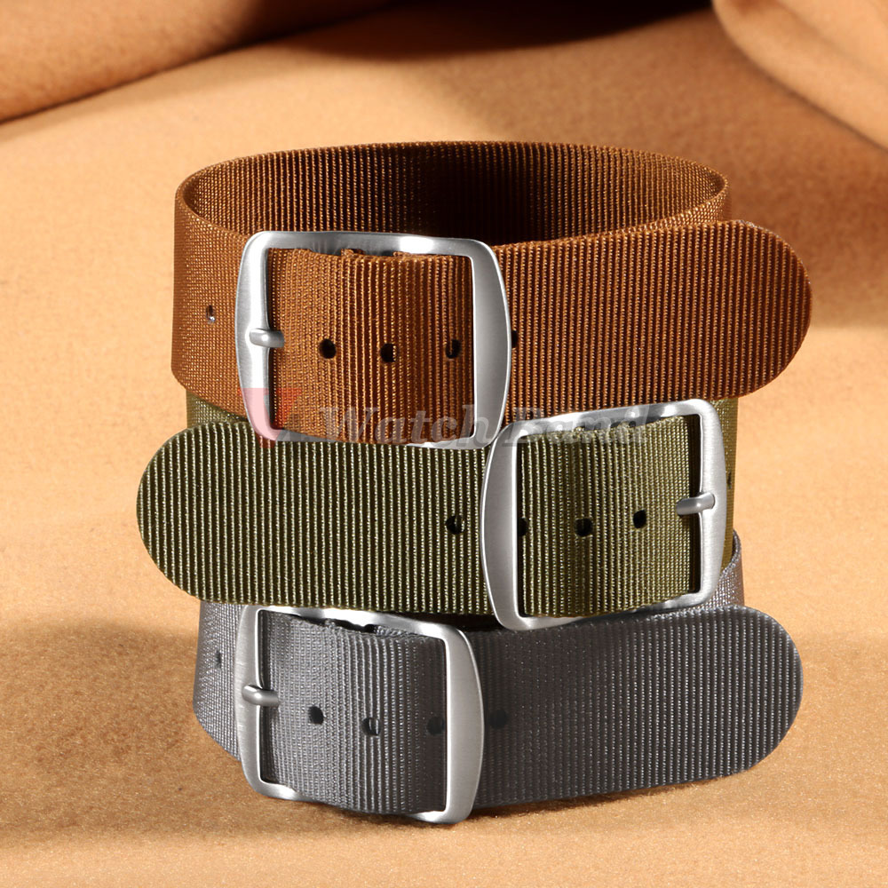 Ribbed Watch Strap 20mm 22mm Thin Horizontal Stripes Bracelet Ballistic Fabric Watchband Accessories for Watch Band
