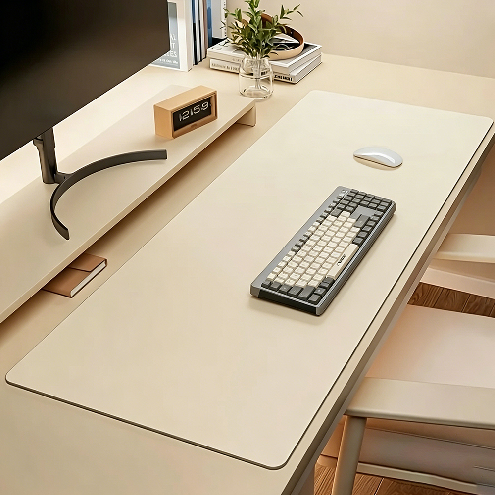 1pc Large Faux Leather Mouse Pad, Non-Slip Waterproof Desk Pad for Office, Desk, Mouse Pads for DeskEasy To Clean, Mouse Pads