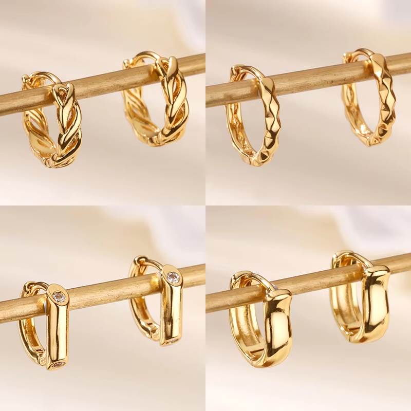 Elegant Stainless Steel Earrings For Women Men Gold Color Round Hoop Earrings 2025 Trendy New In Aesthetic Wedding Jewelry