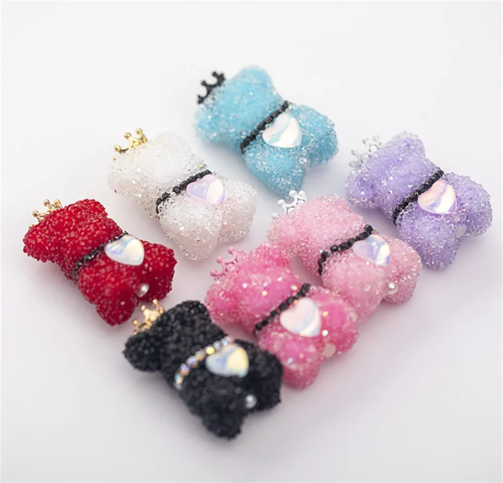 ST25 3D Cartoon Cute Sugar Bear Beads Mobile Phone Chain Pen Beads Charm Minimalist Jewelry Harajuku Animal Beads Wholesale