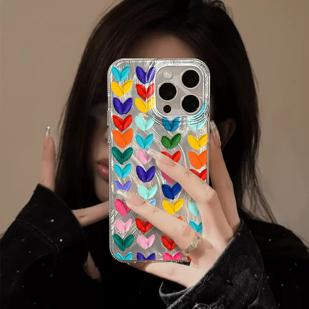 Creative Retro Plant Oil Painting Phone Case for iPhone 11 12 13 14 15 16 17 Pro Max 17 Air 16 Plus Dustproof Shockproof Cover