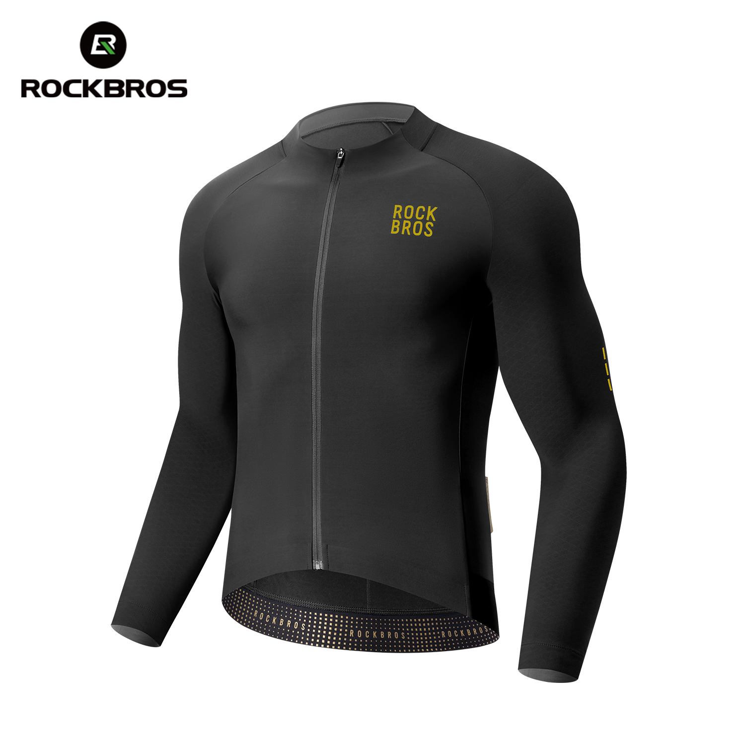 ROCKBROS Autumn Winter Bicycle Jackets Men High Elastic Thermal Fleece Bike Coat Non-Slip Comfortable Cycling Jerseys Clothing