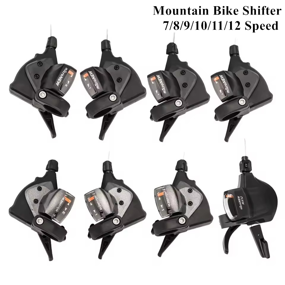 MicroNEW Mountain Bike Split-type‌ Trigger Shifter Lever with Gear Indicator 3 X 7/8/9/10/11/12 Speed Fits 22.2mm Handlebar
