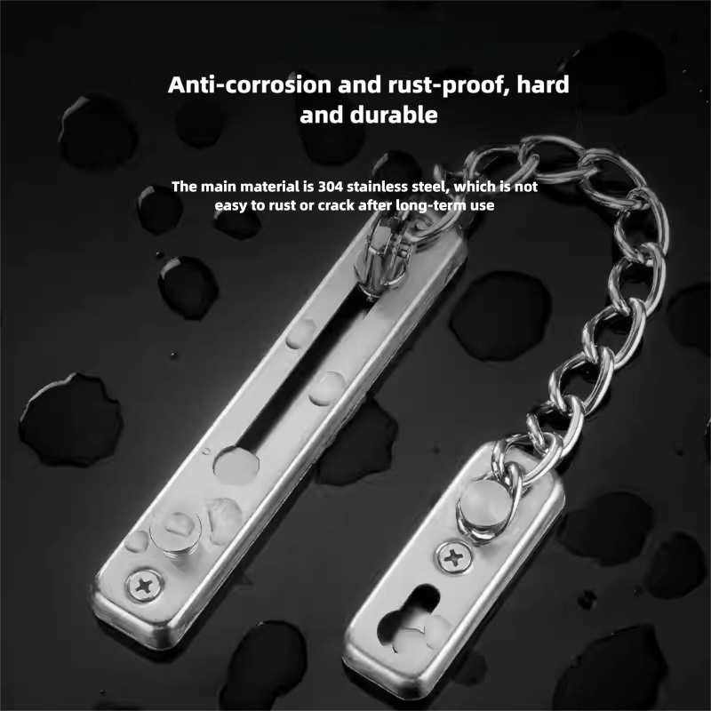 New Stainless Steel Door Lock Insurance Safety Hardware Chain Lock Durable Thickened Anti-theft Chain Home
