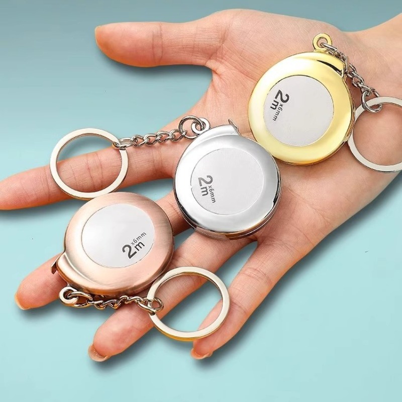 Keychain, Portable Mini Tape Measure, Small Household 2-meter Soft Steel Tape Measure, Portable Steel Tape Measure
