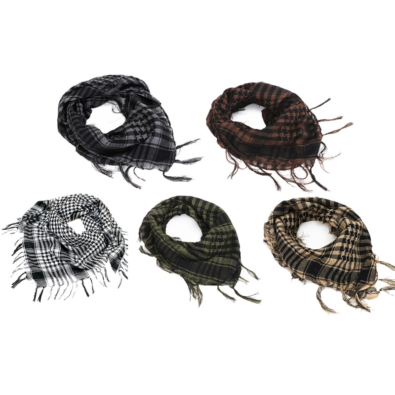 1/4PCS 100x100cm Outdoor Hiking Scarf Arab Desert Scarf Headwear Tassel T Universal Bandana Scarf Mask