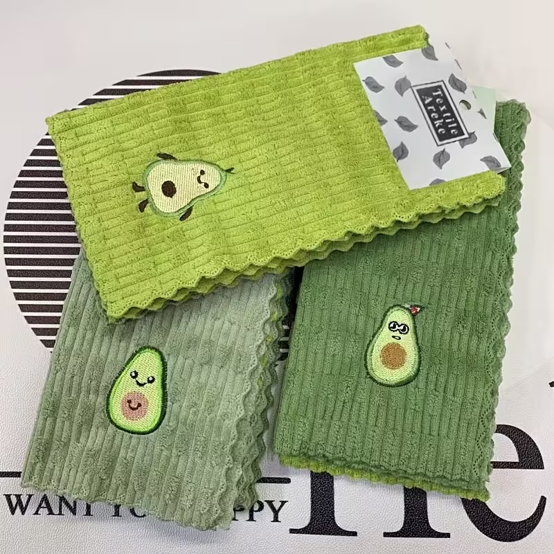 4-Piece Quick-Dry Kitchen Towels, Thickened Multi-Purpose Cloths for Dishes, Car, Glass - Soft & Reusable