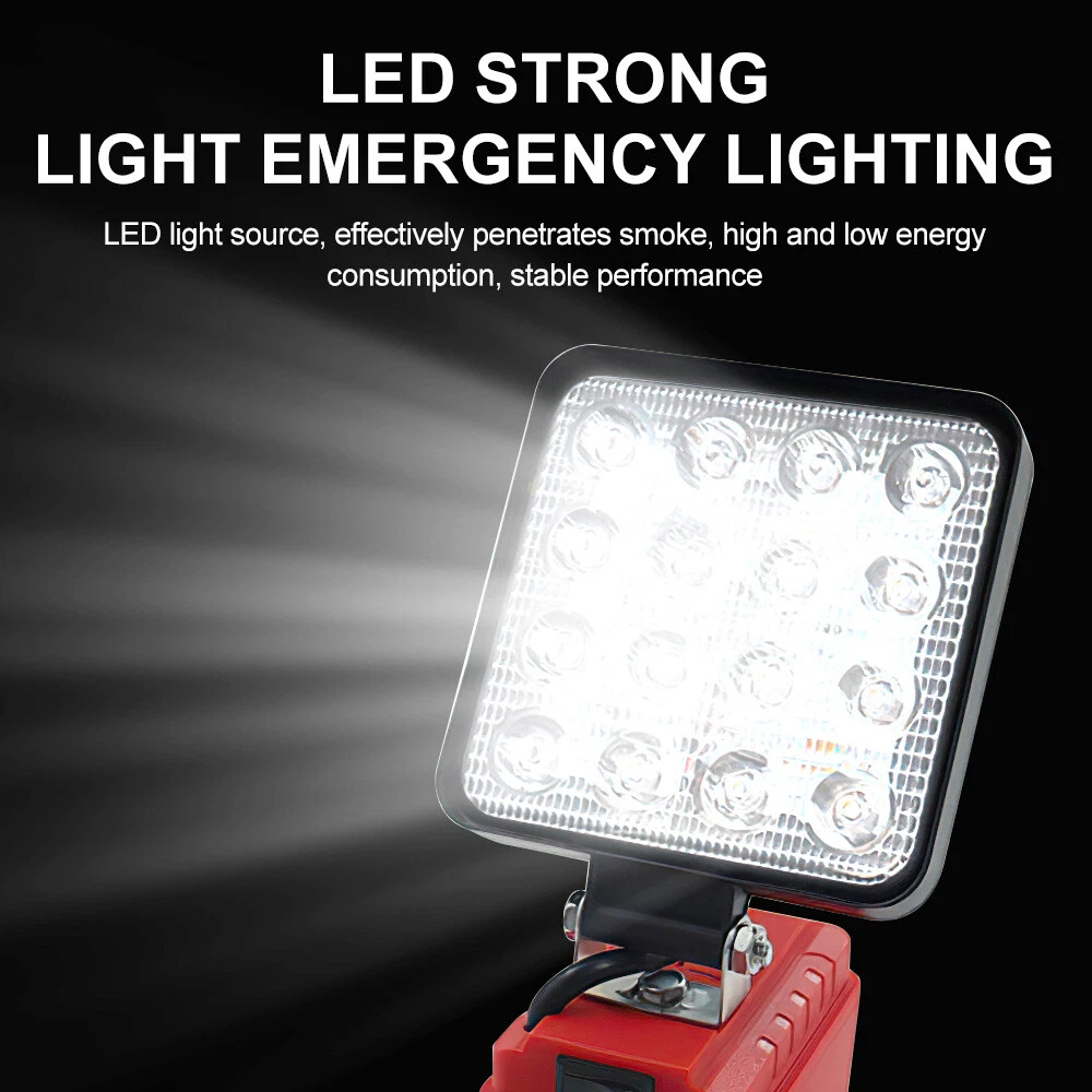 16 Beads LED Working Light Spotlight Portable Lamp Hand Lantern for Makita 14.4V 18V Li-ion Battery Cordless LED Flashlight
