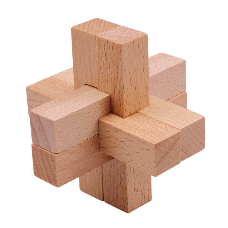 Wooden Brain Teaser for Adults Kids Luban Lock IQ Challenge Puzzles Logic & Problem Solving Skills Educational Toys