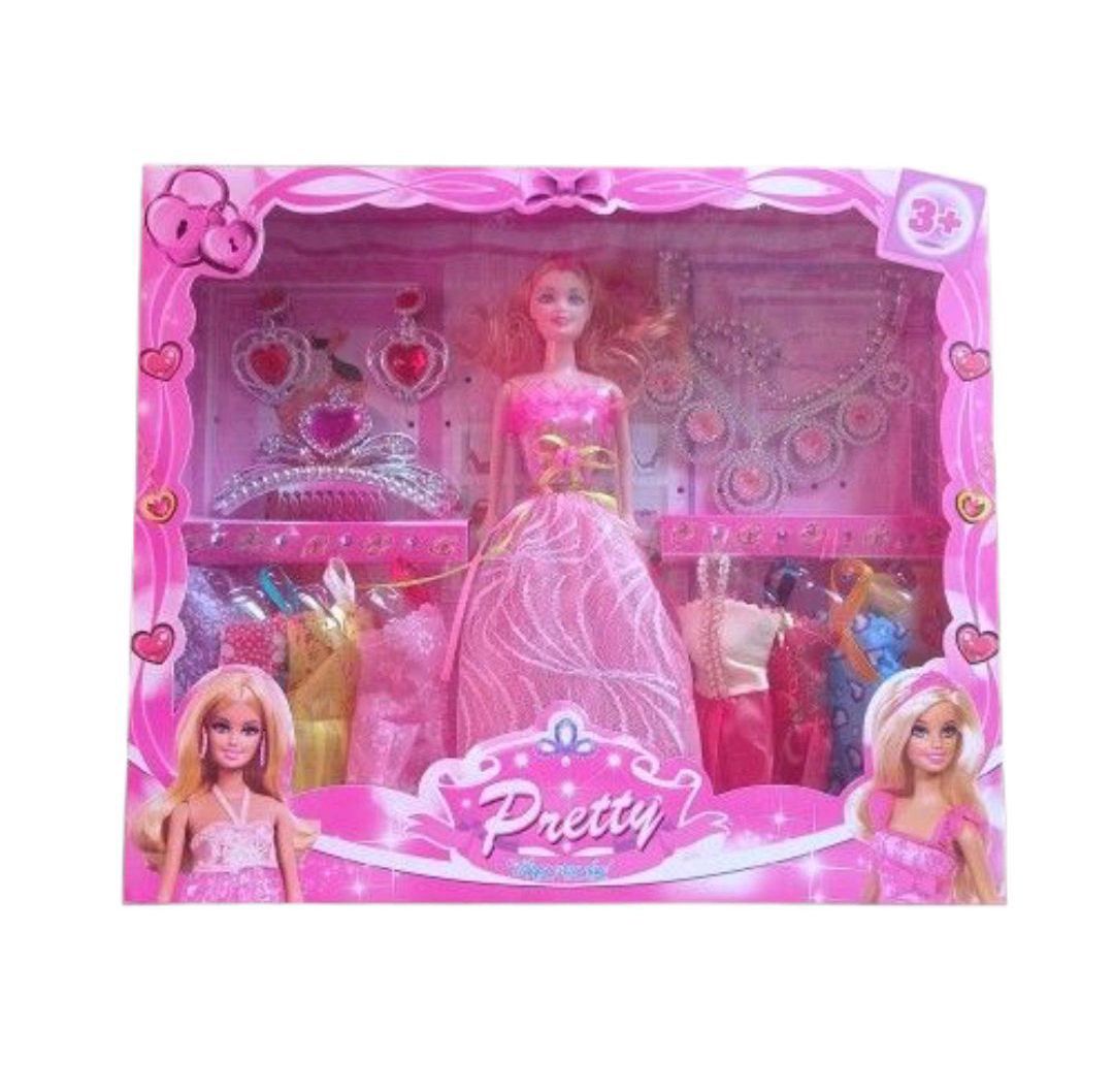 New Barbie Doll With Changeable Dresses And Big Jeweller Set Up For Baby Girls Birthday And Surprize Gift -36'*4.5'*30'cm