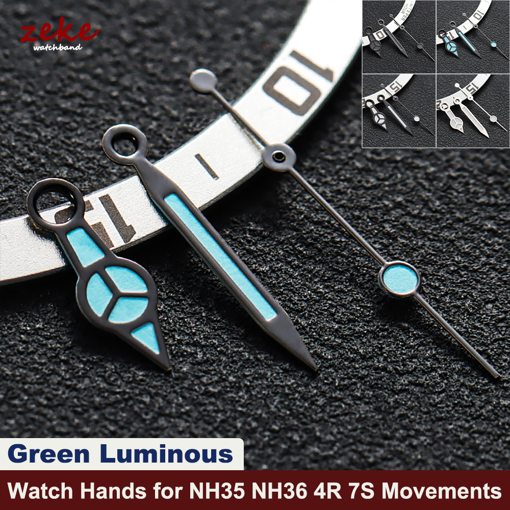 High Quality Watch Hands Green Luminous Hands Suitable for NH35 NH36 4R 7S ETA 2836 2824/8205 8215 Movements Watch Accessories