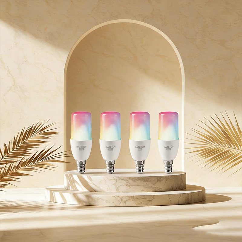 1-10PCS T37 E14 Wifi Led Bulb Smart RGB Tuya Light 6W CW WW Candle Lamp with Alexa Home Yandex Alice Smartthings
