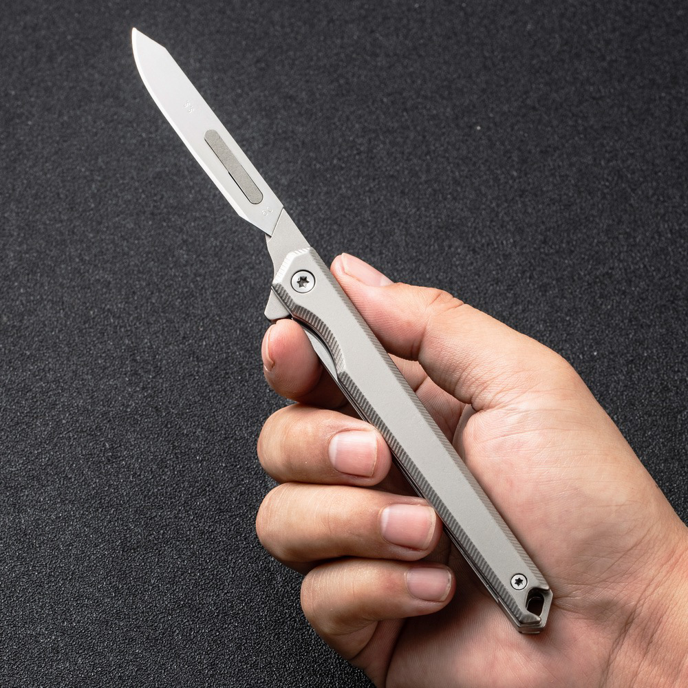 Stainless steel surgical blade, art knife, unboxing, outdoor portable carving tool, replace with 60 gauge blade