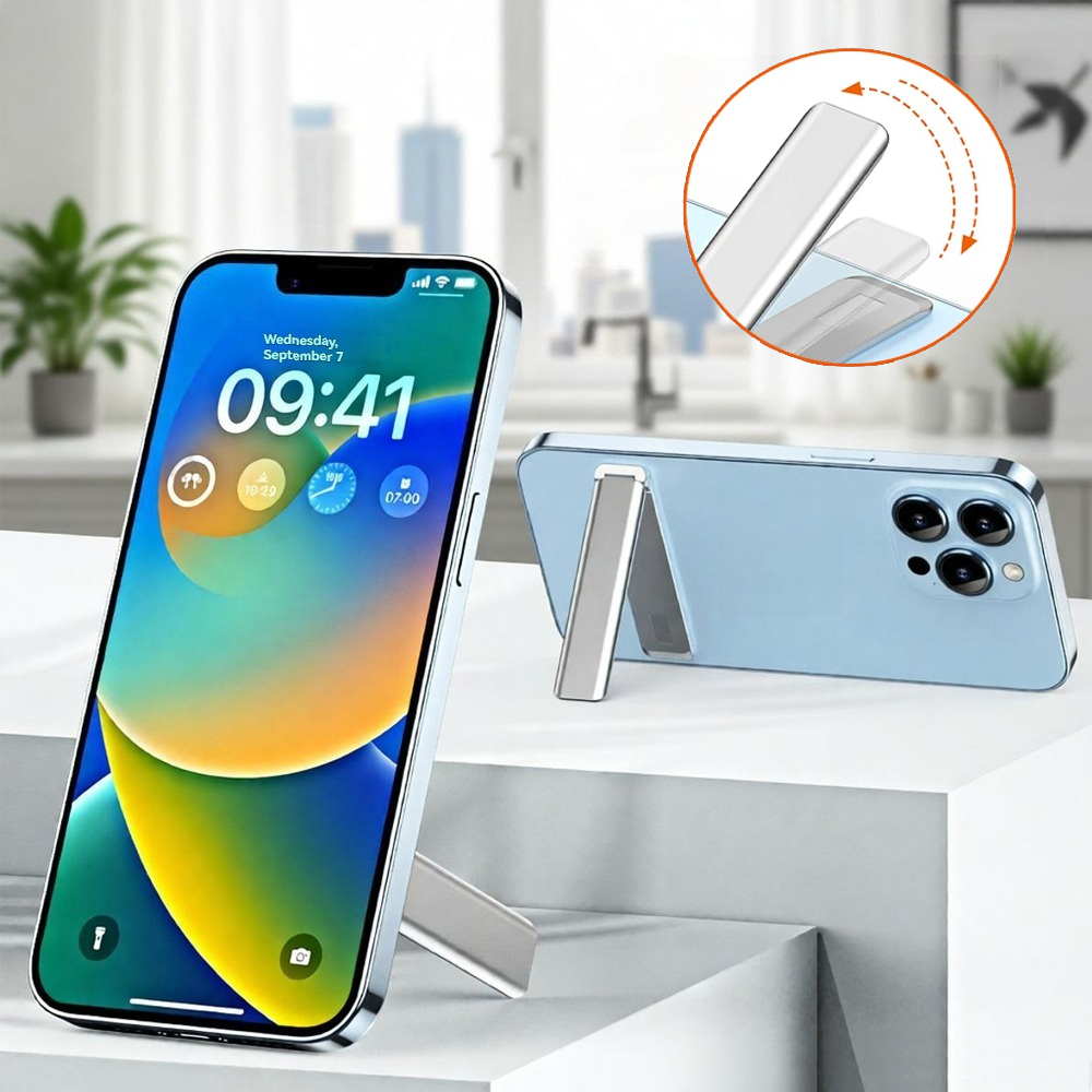 Invisible Desktop Cellphone Magnetic Phone Holder Stands alloy Kickstand Strong Magnet Foldable Bracket for /