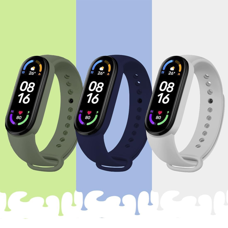 Watchband For Mi Band 7 NFC smartwatch Correa miband7 Silicone Air-Hole Sport Wrist bracelet on Mi band 6 5 4 3 7 8 strap