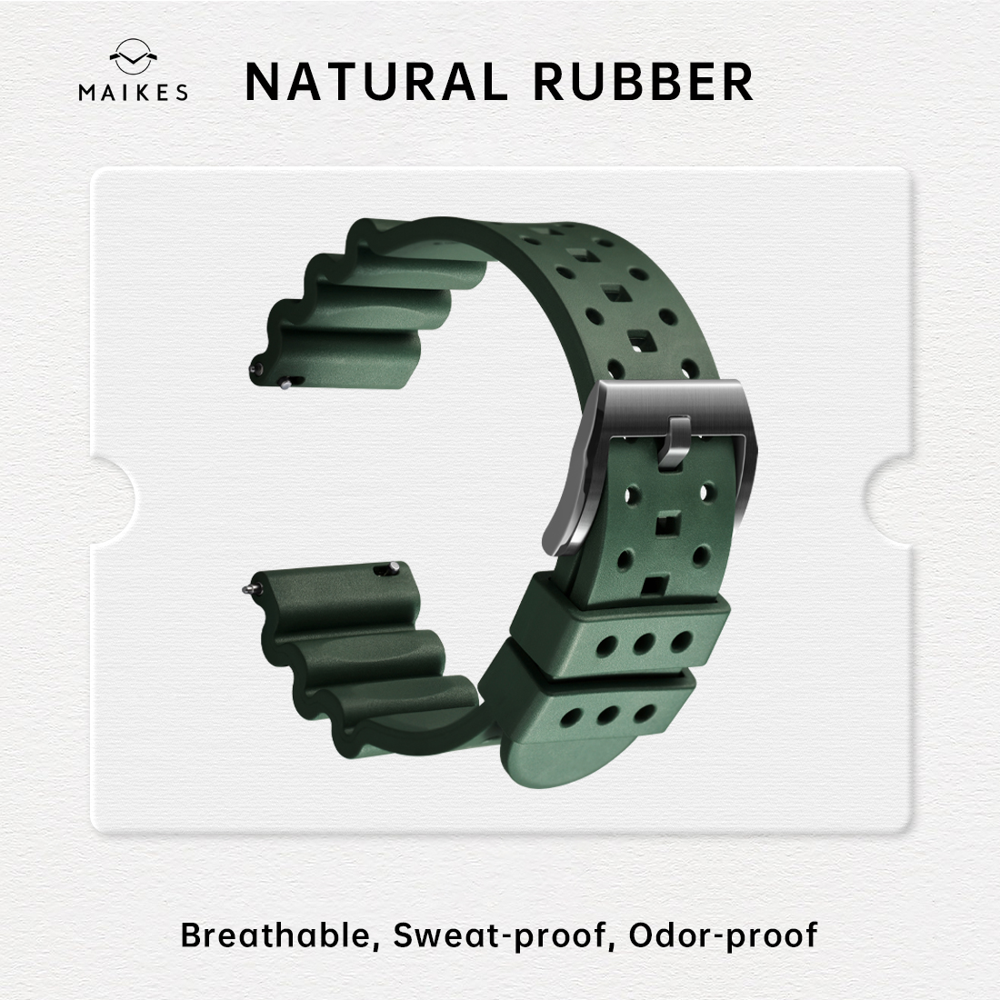 Maikes Natural Watch Strap Quick Release 20mm 22mm 24mm Accessories Smart Watch Band Bracelet