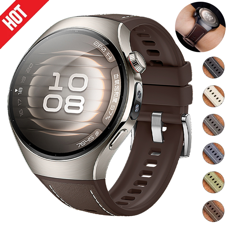 Original Luxury Leather Strap For Watch 5 46MM No Gaps Band For Watch 5 42mm Business Quick release Band
