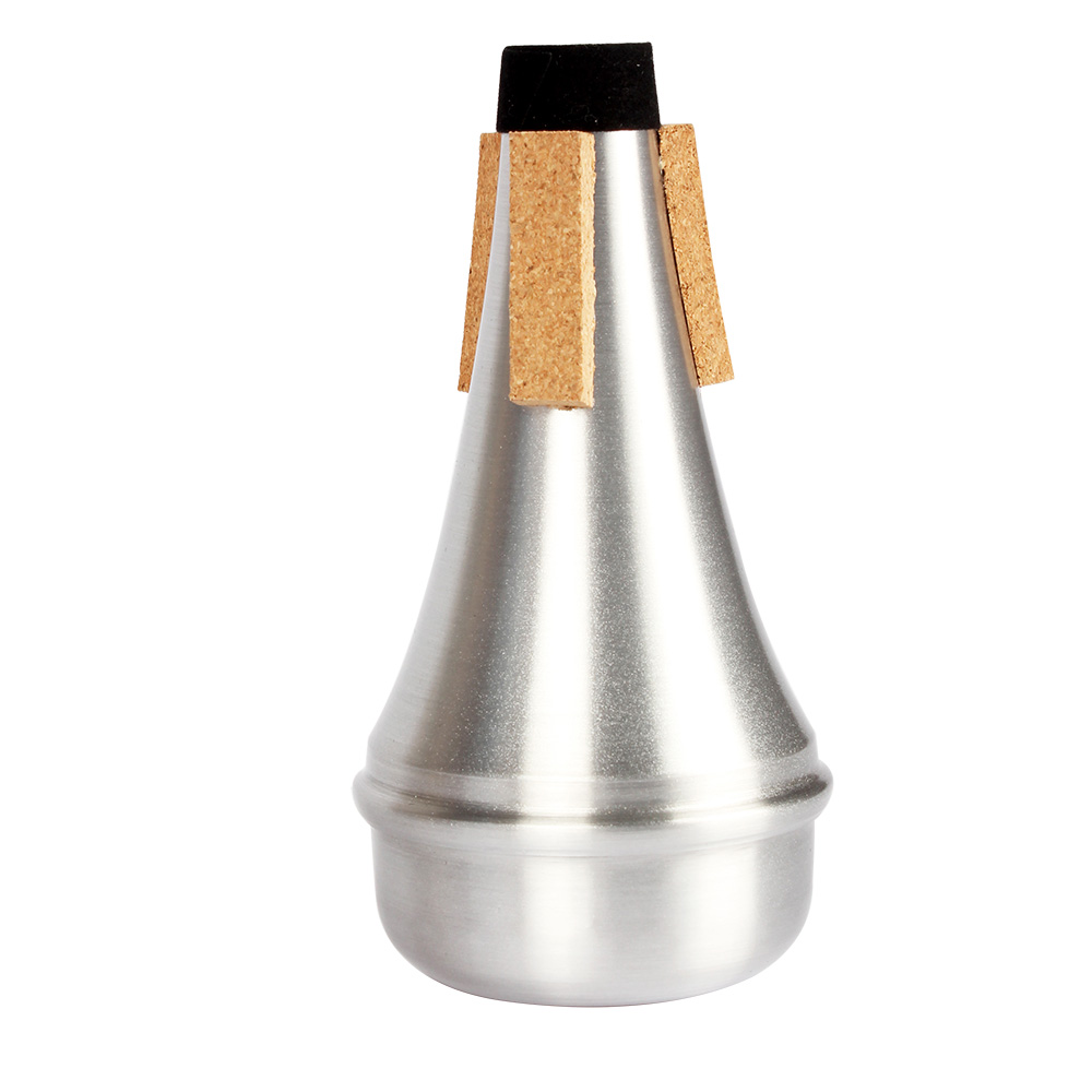 ND292 Aluminum Alloy Straight Mute for Trumpet - Silver Practice Mute with Seal, Quiet Sound Reduction for Beginners
