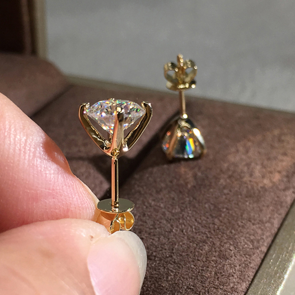 Huitan Fashion Contracted Women Stud Earring Silver Color/Gold Color High Quality Trendy Jewelry Delicate Birthday for Lady