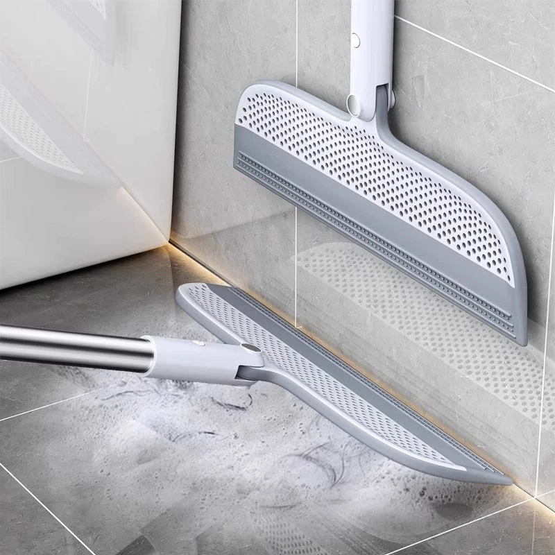 1pc Detachable Magic Broom for Bathroom Kitchen, Double Sided Silicone Squeegee Scraper, Multi-Surface Cleaning Tool
