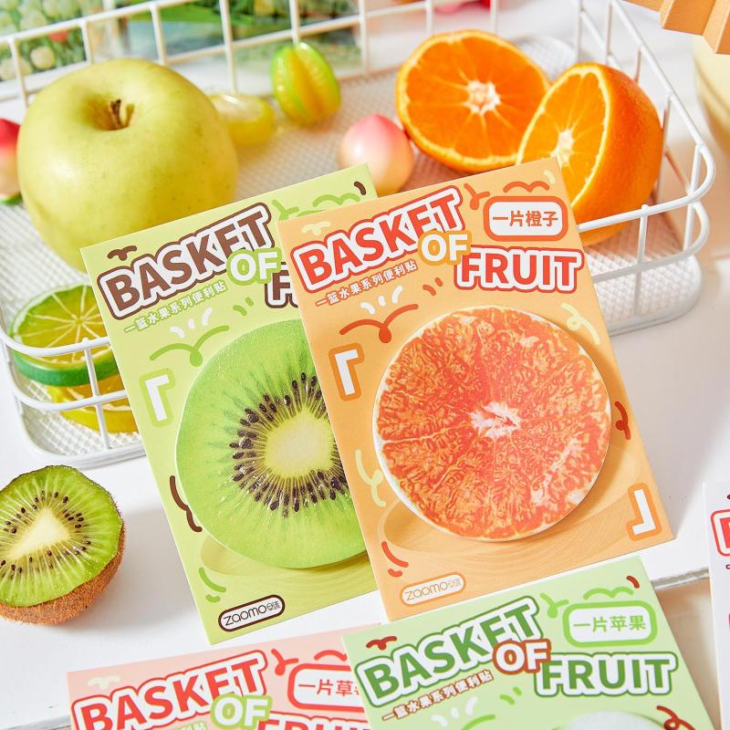 30Sheets Creative Fruits Sticky Notes Simulate Vegetable Mini Planning Notes Message Notepad Diy Elf-Stick Memo Pads Adhesive