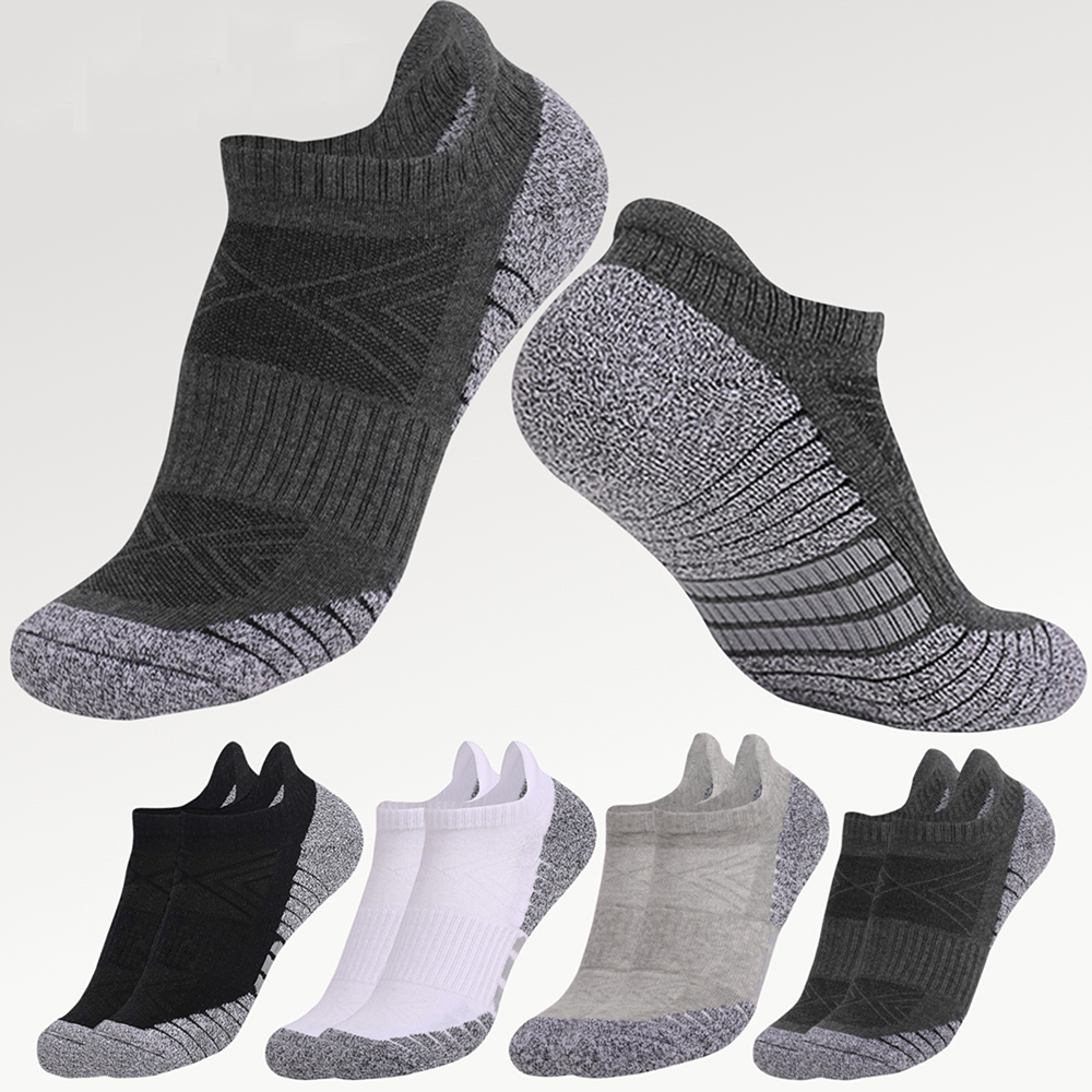 5 Pairs Men Ankle Sports Socks Summer Black White Mesh Breathable Low Cut Socks No Show Soft Athletic Casual Short Socks