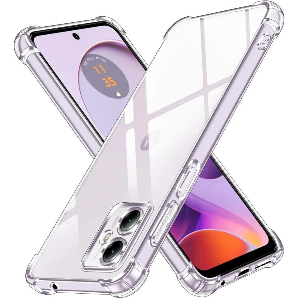 Shockproof Silicone Soft Case For Moto G14 G34 G54 G54(Brazil) G84 5G G04 G24 Power G10 G20 G30 Clear Thick Back Cove