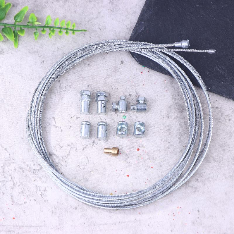 11pcs/set Universal Throttle Clutch Cable Repair Kit With Cable Lawnmower Rotovator Parts Solderless Nipple With Sleeve Nut Set