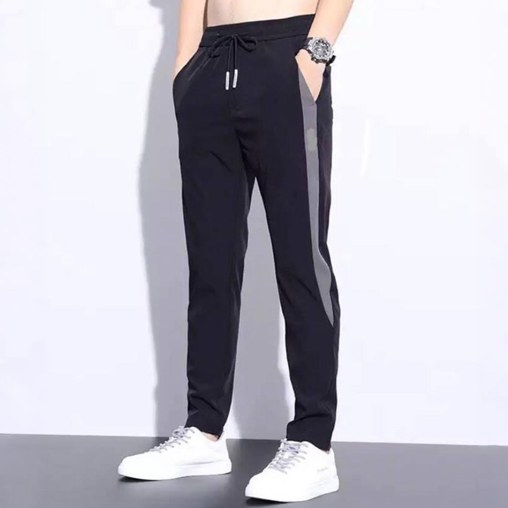 Men’s Summer Wrinkle Grey Stripe Trouser