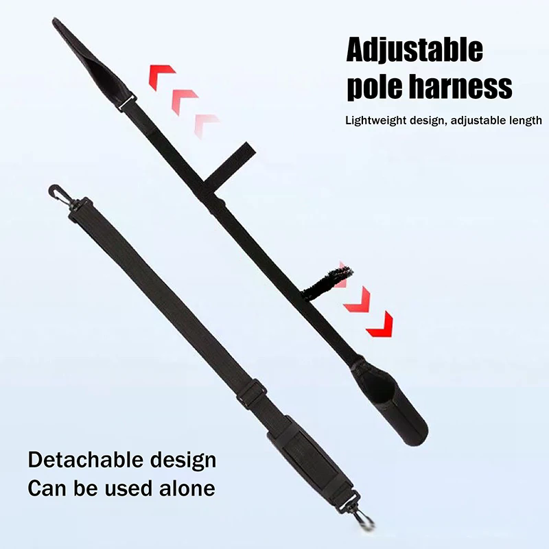 Portable Fishing Rod Storage Bag Adjustable Fishing Rod Shoulder Belt Fishing Rod Belt Protector Reel Fishing Accessories