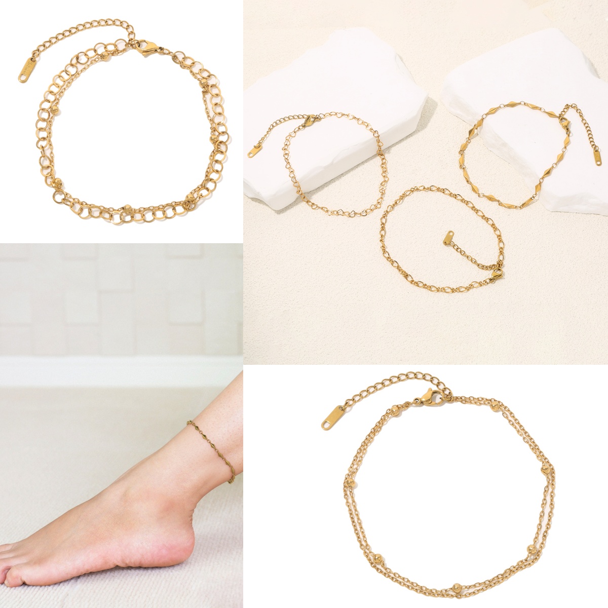 Cazador Stainless Steel Gold Color Paper Clip Chain Bracelet Trendy Women's Bracelets Jewelry Wholesale 2025 New in