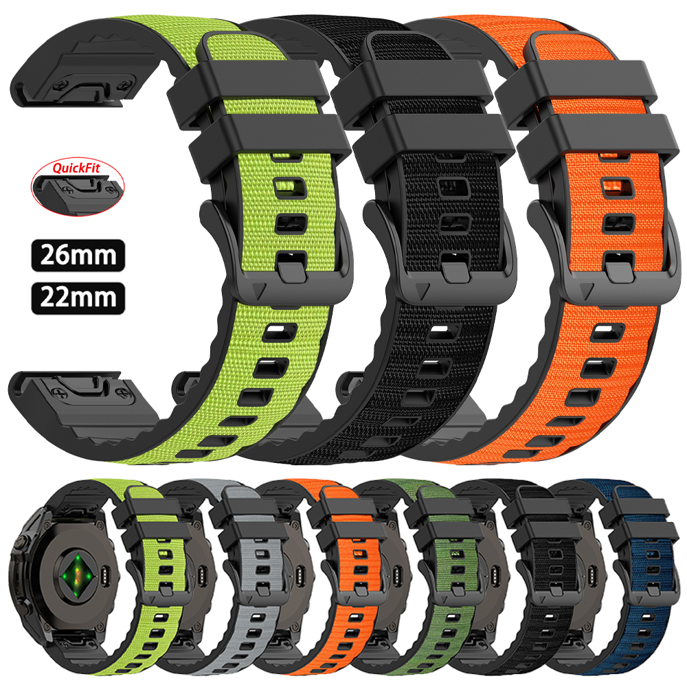 22/26mm QuickFit Silicone Strap For Fenix 8 Pro 7X 6X Pro/Epix Pro Gen 2 51mm 47mm band For Forerunner 970 965 Watchband