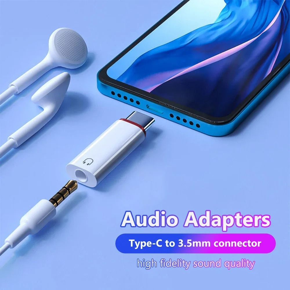 Toocki USB Type C 3.5 Jack Earphone Adapter USB C to 3.5mm Headphones AUX Audio Cable For Huawei P30 Xiaomi Mi 10 9 Es