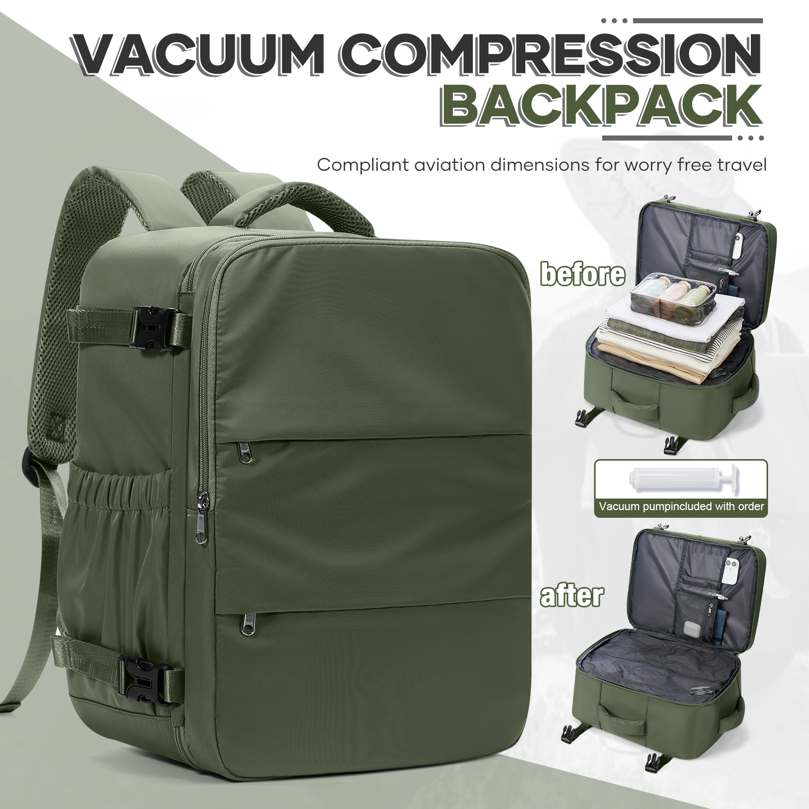 Men Women'S School Backpack, for Aeroplane Airplane,Cabin Hand Luggage, Laptop Travel Bag