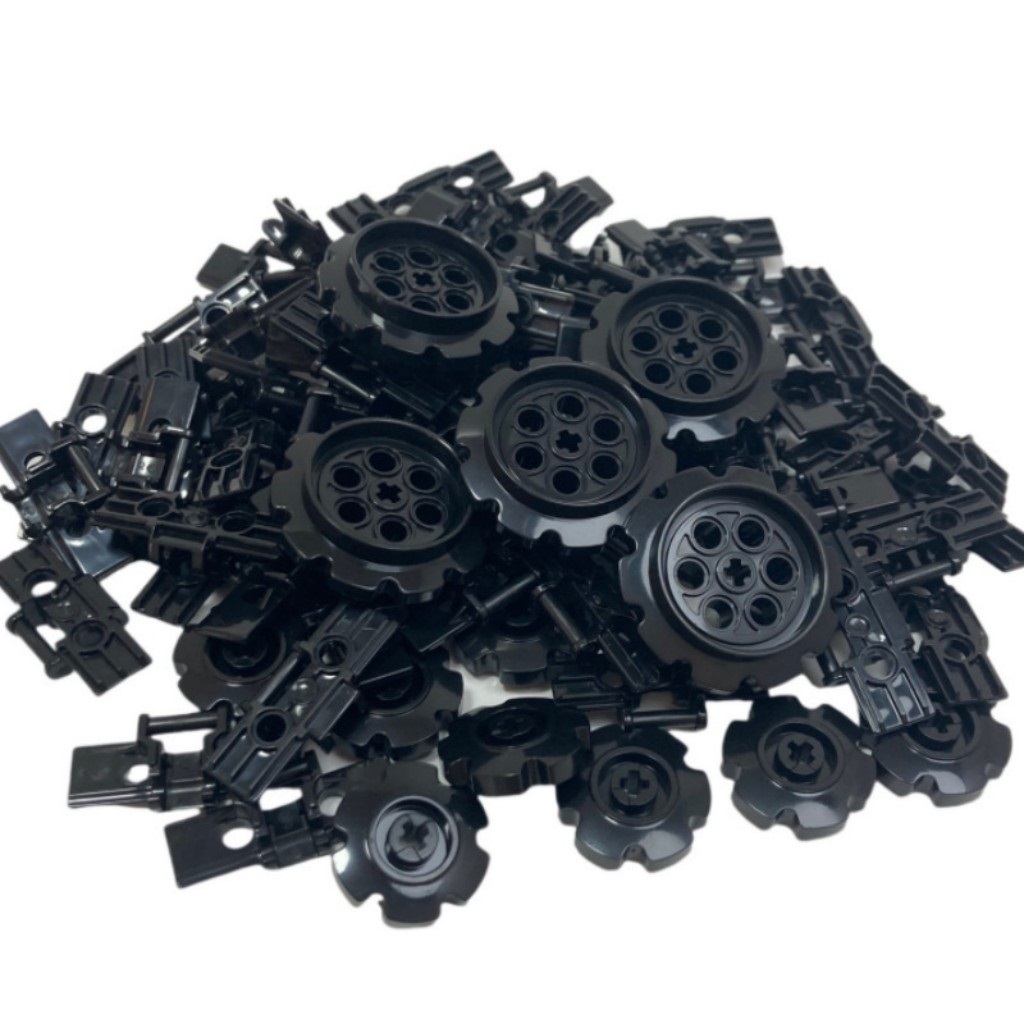 Technical Building Blocks Part Large Size Tank Engineering Car Track Accessorie Birck Compatible 57518 57519 57520 DIY Toys