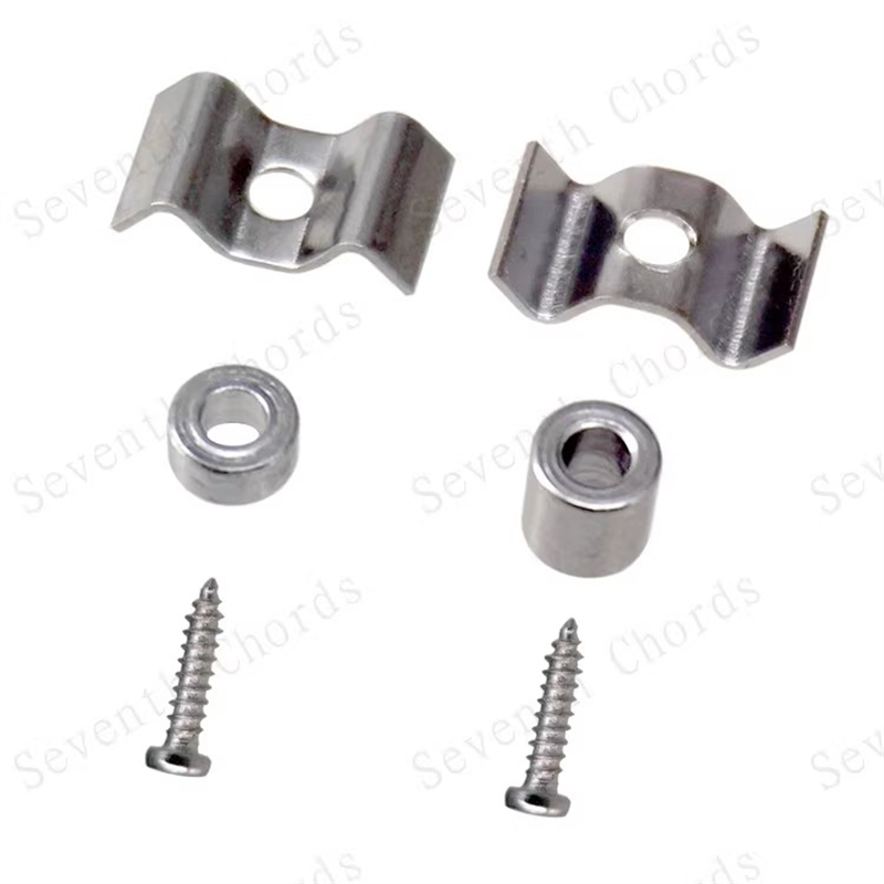 1 Pair String Trees Retainers Electric Chrome With Screw Guide Fit Electric Guitar Accessories