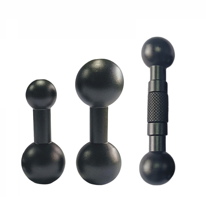 New Design Ball Head 15mm to 25mm Aluminum Alloy Double Ball Head Connecting Rod Motorcycle Camera Bracket Transfer Accessories